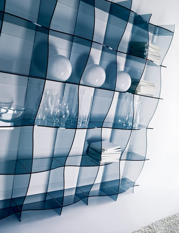 Etagere en verre moderne