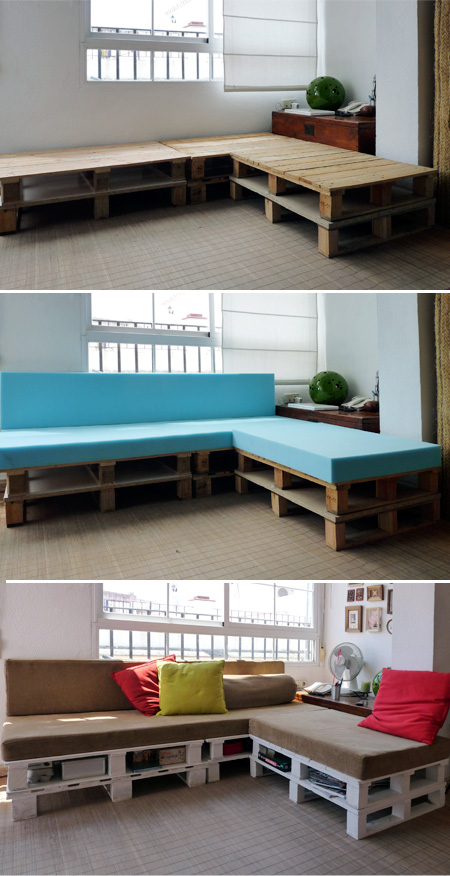Meuble en palette: 35 idées folles de la banquette à l'escalier en ... Angle idées Banquette