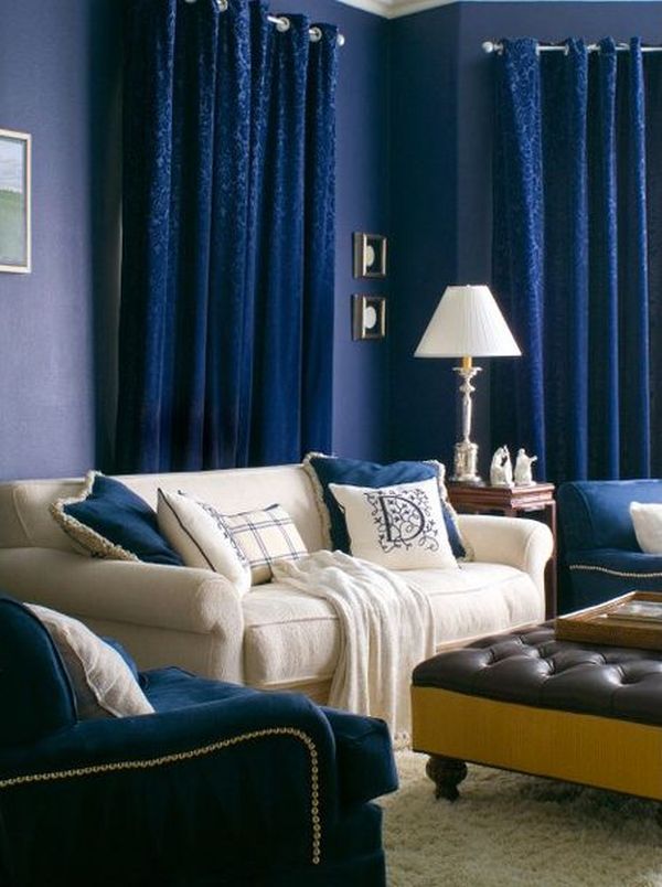 Idées de design de salons bleus 10
