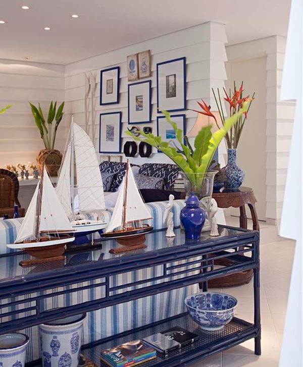 Idées de design de salons bleus 6