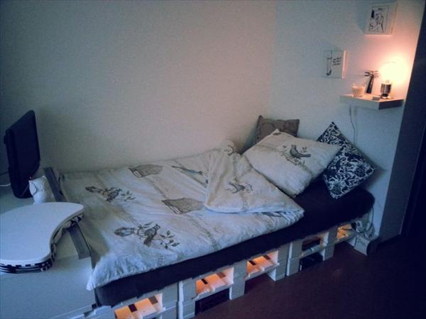 Lit en palette sur mesure