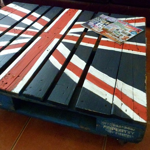 Table basse original drapeau angleterre