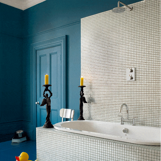  de bain bleue: 42 manières de sublimer le bleu dans une salle de bain