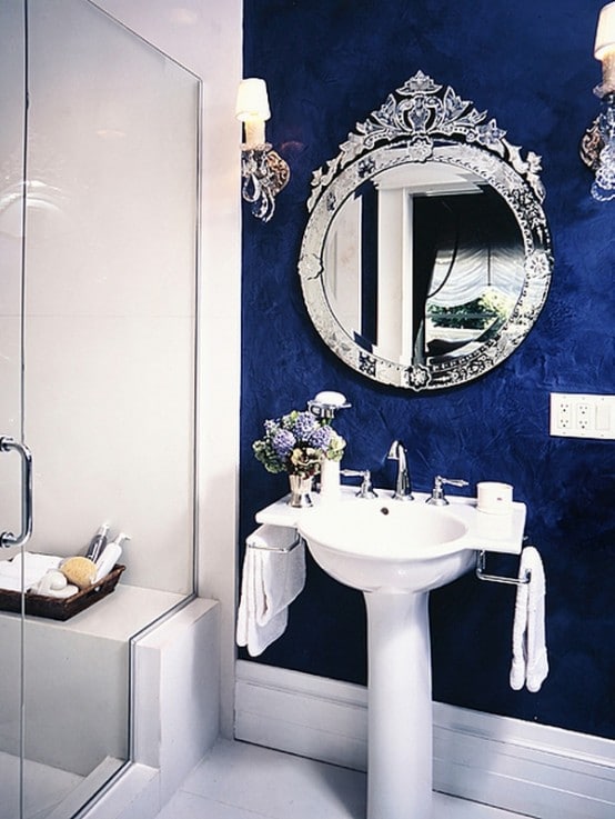  de bain bleue: 42 manières de sublimer le bleu dans une salle de bain