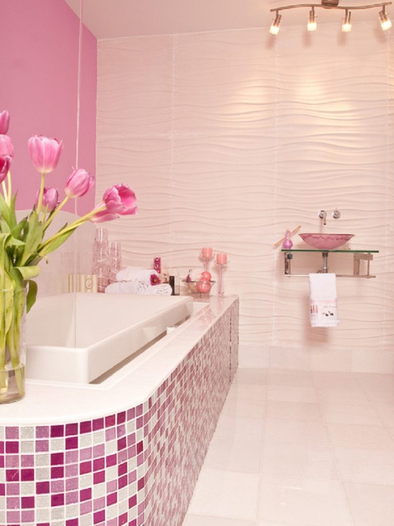 20 Idées De Salle De Bain Rose Du Carrelage Aux Murs