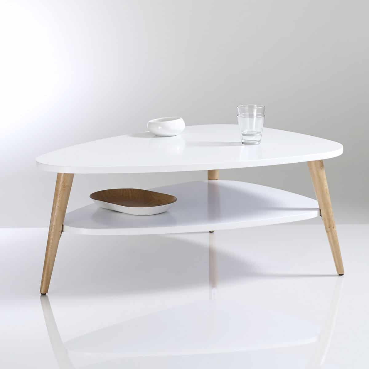 RETRO TABLE BASSE DSW EIFFEL 60x50 VINTAGE DESIGN MODERNE TUTUMI BLANC NOIR 