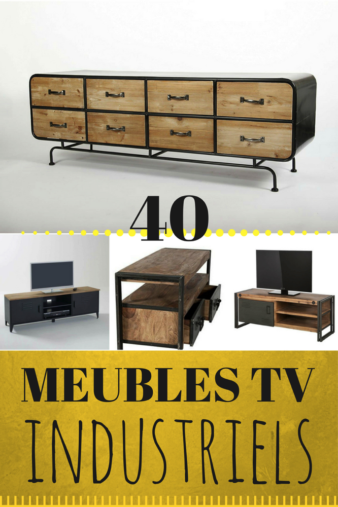 Meuble Tv Industriel 45 Idees Et Modeles 100 Decales 2019